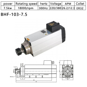 HOLRY CNC Spindle Motor para Hardware Vidro Refrigerado a Ar 7.5Kw 220V 24000RPM Motor Spindle de Alta Qualidade 