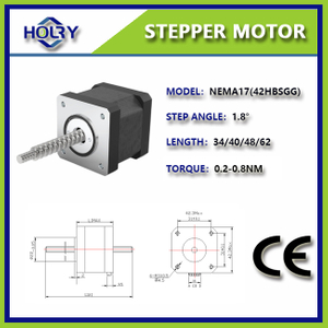 Holry Non Captive Nema 17 Tr8 Motor de passo de parafuso de avanço: 42 mm x 62 mm bipolar 200 passos/rev 1,8 graus 2 A/fase